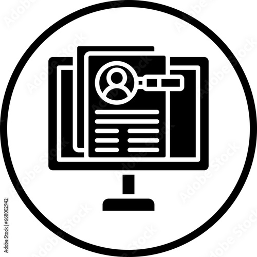 Vector Design Job search Icon Style