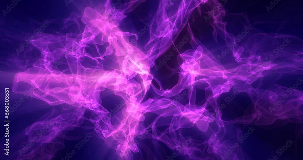 Abstract purple energy magical waves glowing background - obrazy, fototapety, plakaty 
