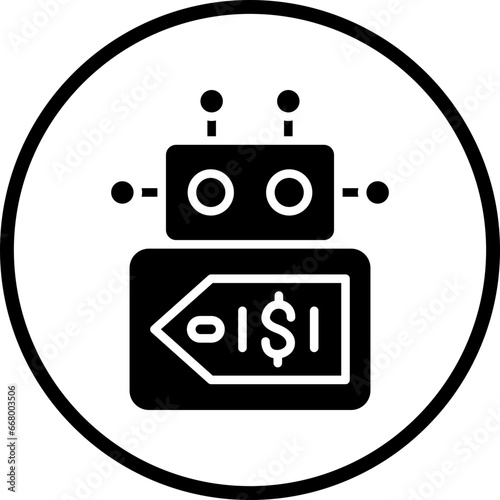 Vector Design Robot Cost Icon Style