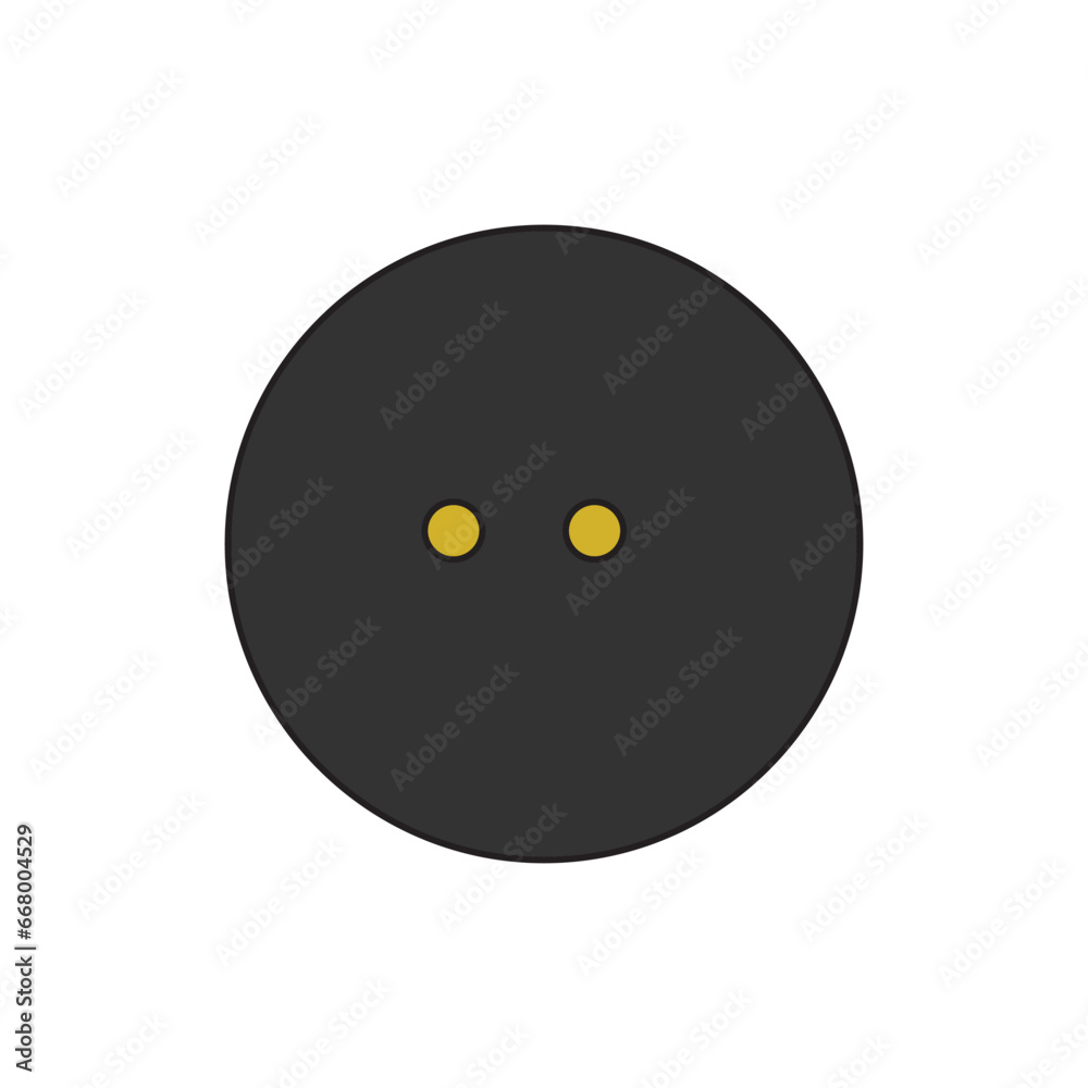 Fototapeta premium Kids drawing Cartoon Vector illustration squash ball Isolated in doodle style