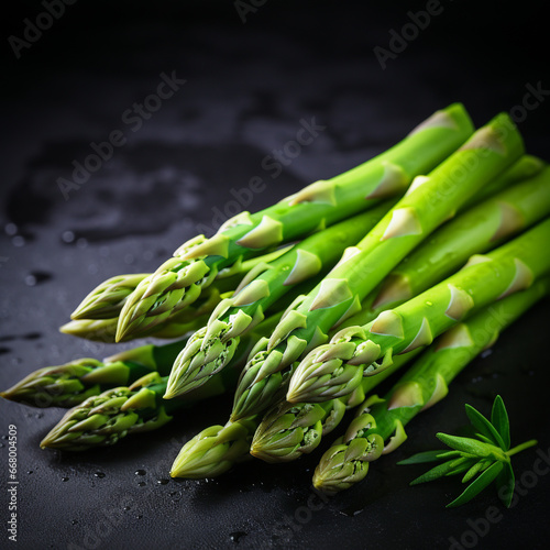 Asparagus isolated on white background with clipping path