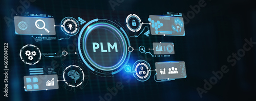 Photo PLM Product lifecycle management system technology concept