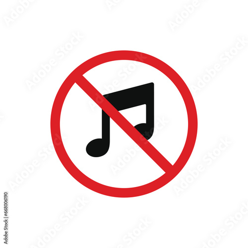 No music icon sign symbol isolated on white background