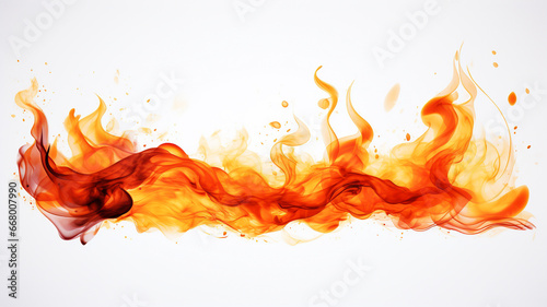 fire flame isolated on white background