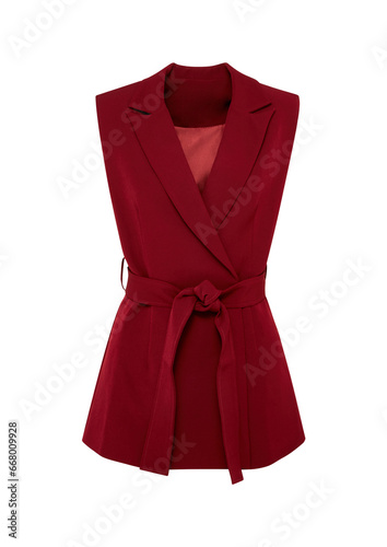 red vest suit isolated on white