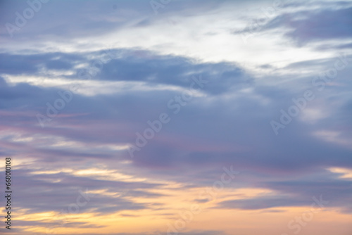 Fototapeta Naklejka Na Ścianę i Meble -  Colorful sky during sunrise, with colorful clouds.