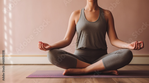 woman doing yoga