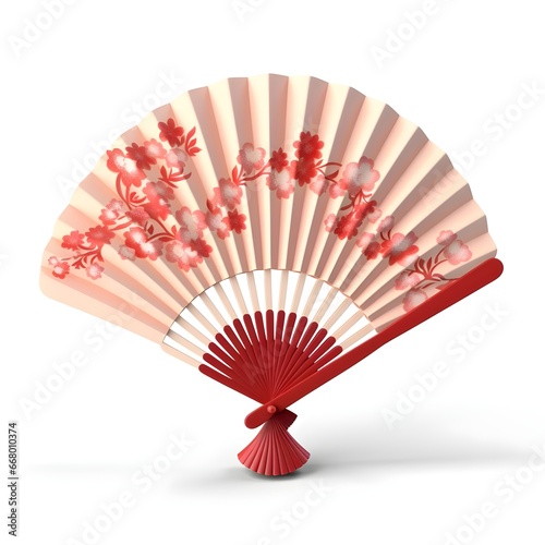 red chinese fan