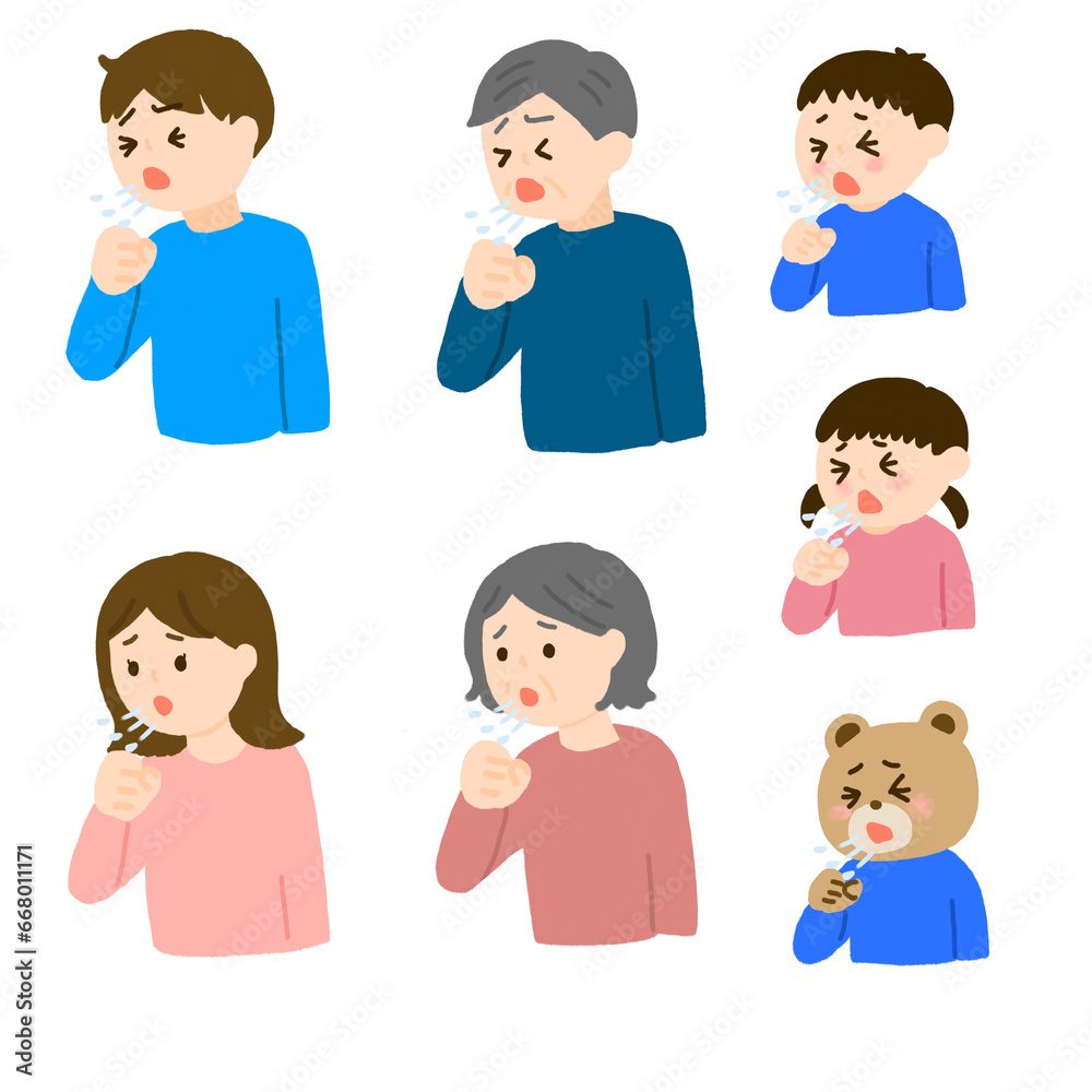 咳をしている人 咳をしている人