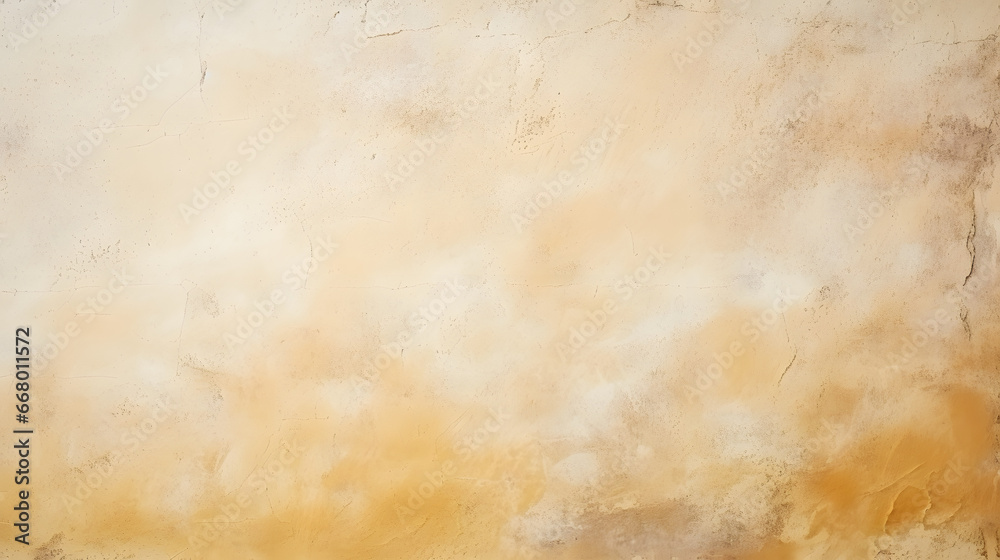 Colour old concrete wall texture background. Close up retro plain cream color cement wall background texture. Design paper vintage parchment element. generative AI. - obrazy, fototapety, plakaty 