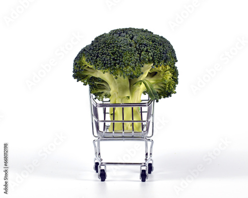 broccoli in a basket photo