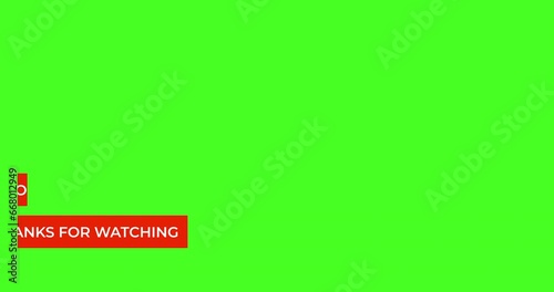 Subscribe to a channel for social networks and video channels. Flat 4K animation on green screen.