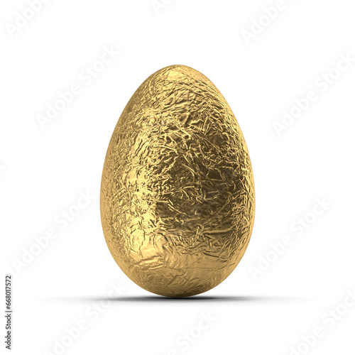 Gold Foil Wrapped Chocolate Egg PNG