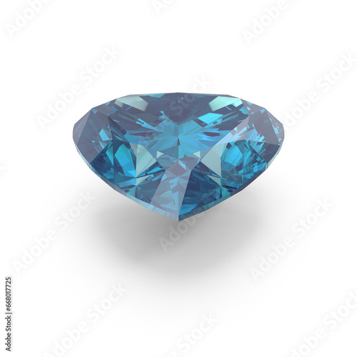 Heart Shape Cut Aquamarine PNG