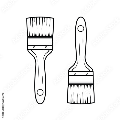 brush isolated on white photo