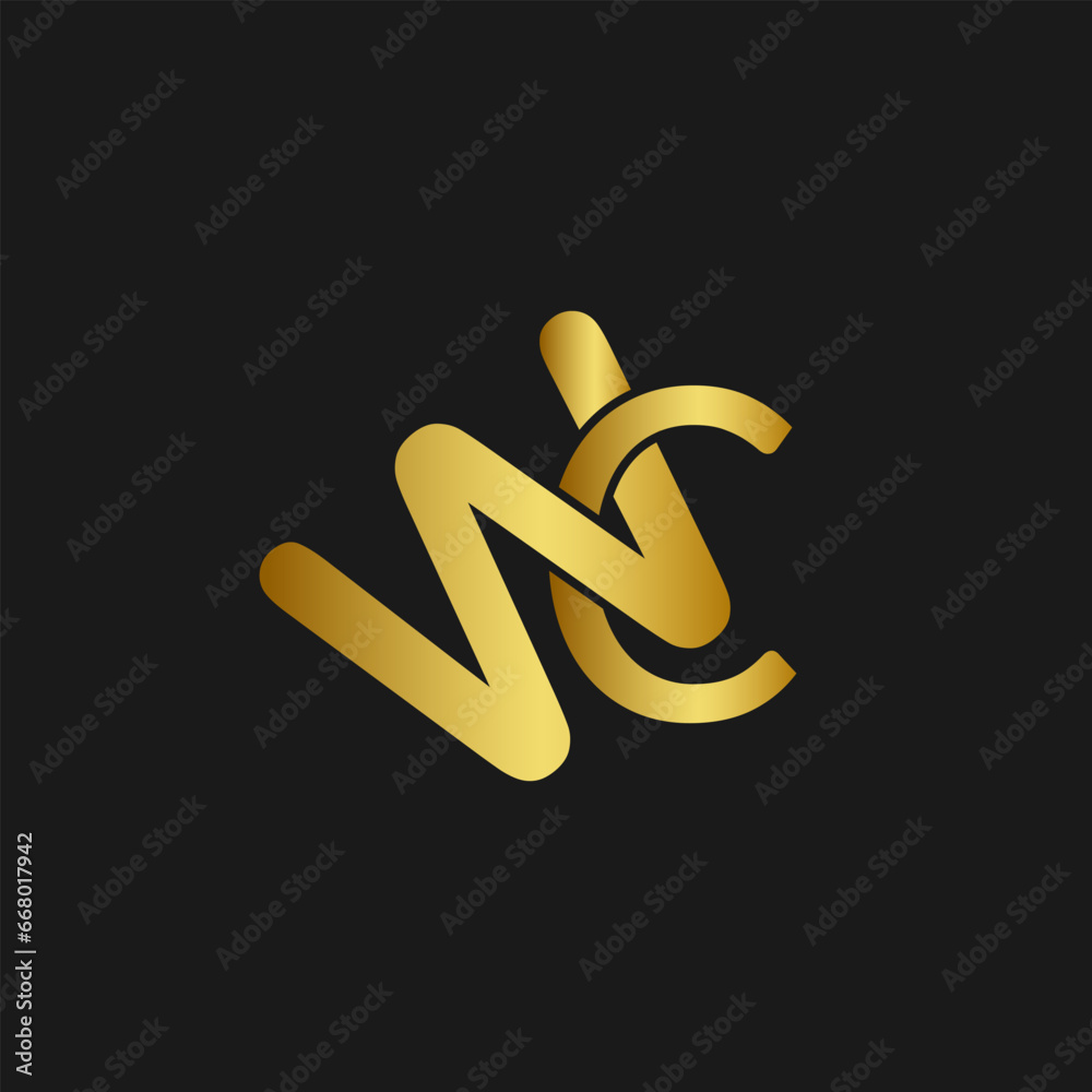 creative and unique WC letter logo for business company creative and unique WC letter logo for business company