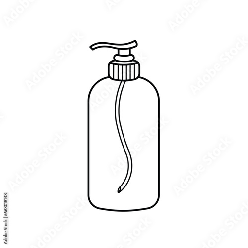 white plastic bottle of soap