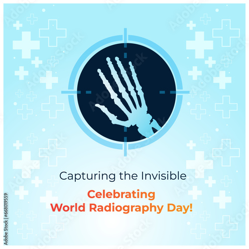 World Radiography Day, 8th November. Vector Illustration Template
