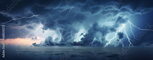 Storm clouds with lightnings