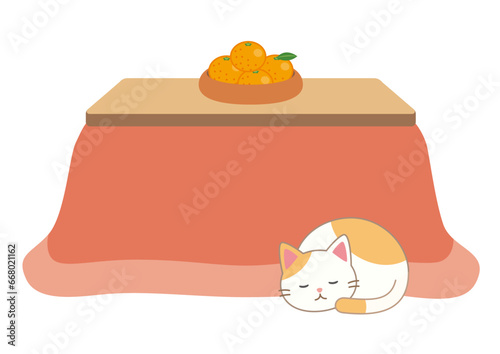 こたつとみかんと猫