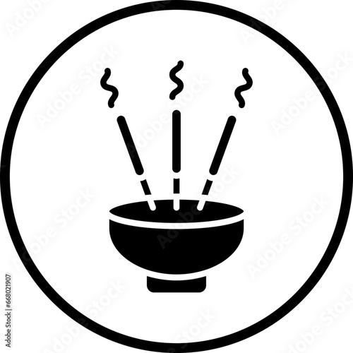 Incense Sticks Icon Style