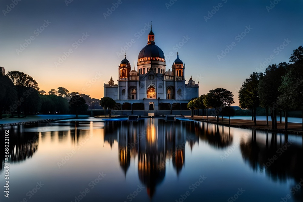Fototapeta premium church at night