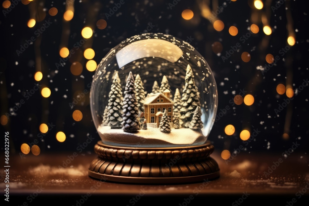 This snow globe is a piece of art with a captivating Christmas tree and a house, embracing the Christmas concept.
Generative AI This snow globe is a piece of art with a captivating Christmas tree and a house, embracing the Christmas concept.
Generative AI