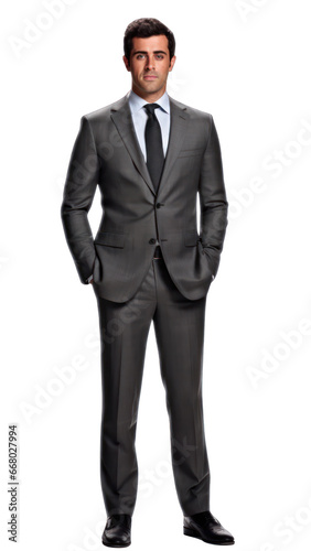 Businessman, Man wearing a suit, isolated, transparent background.