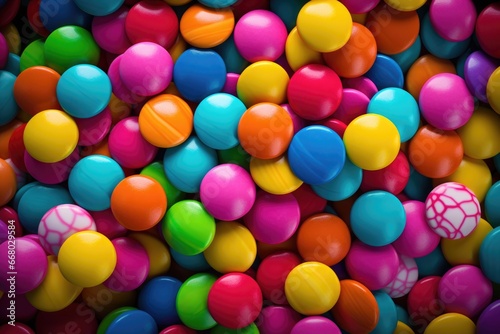 Multicolored candy drops