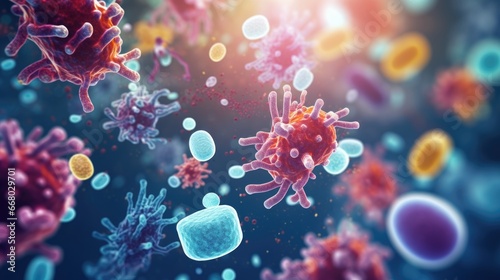 Close-up of bacteria, benign intestinal bacterial cells © Julia Jones