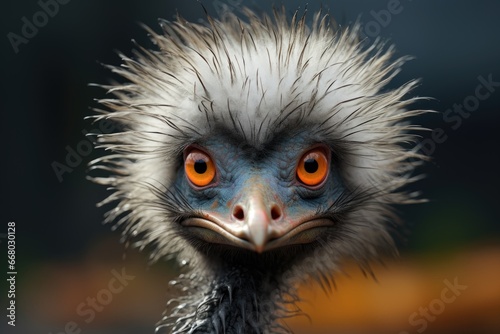 Large portrait of an ostrich © Julia Jones