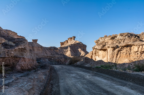 Yadan Landform on the Desert of Xinjiang, China