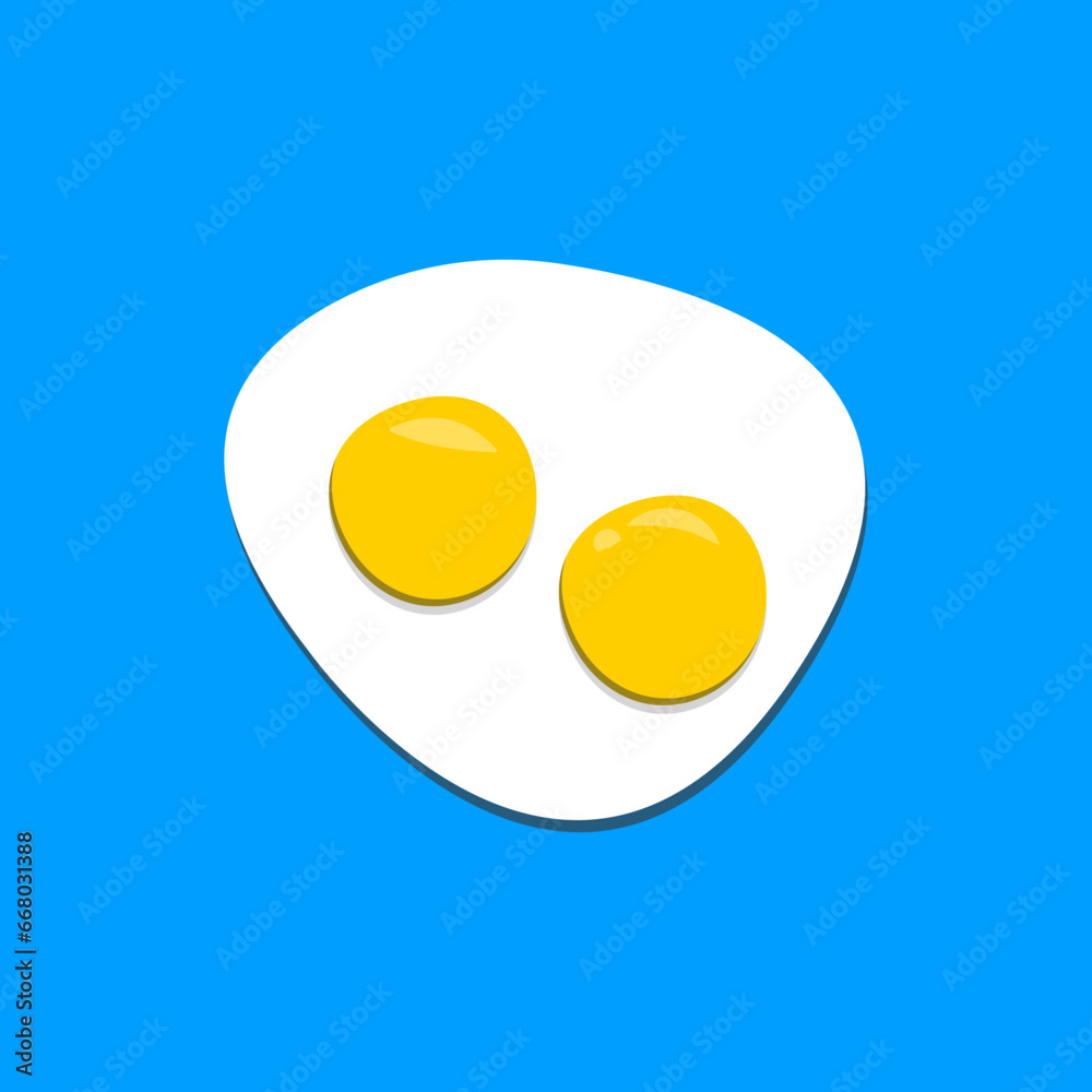 fried egg on a white background fried egg on a white background