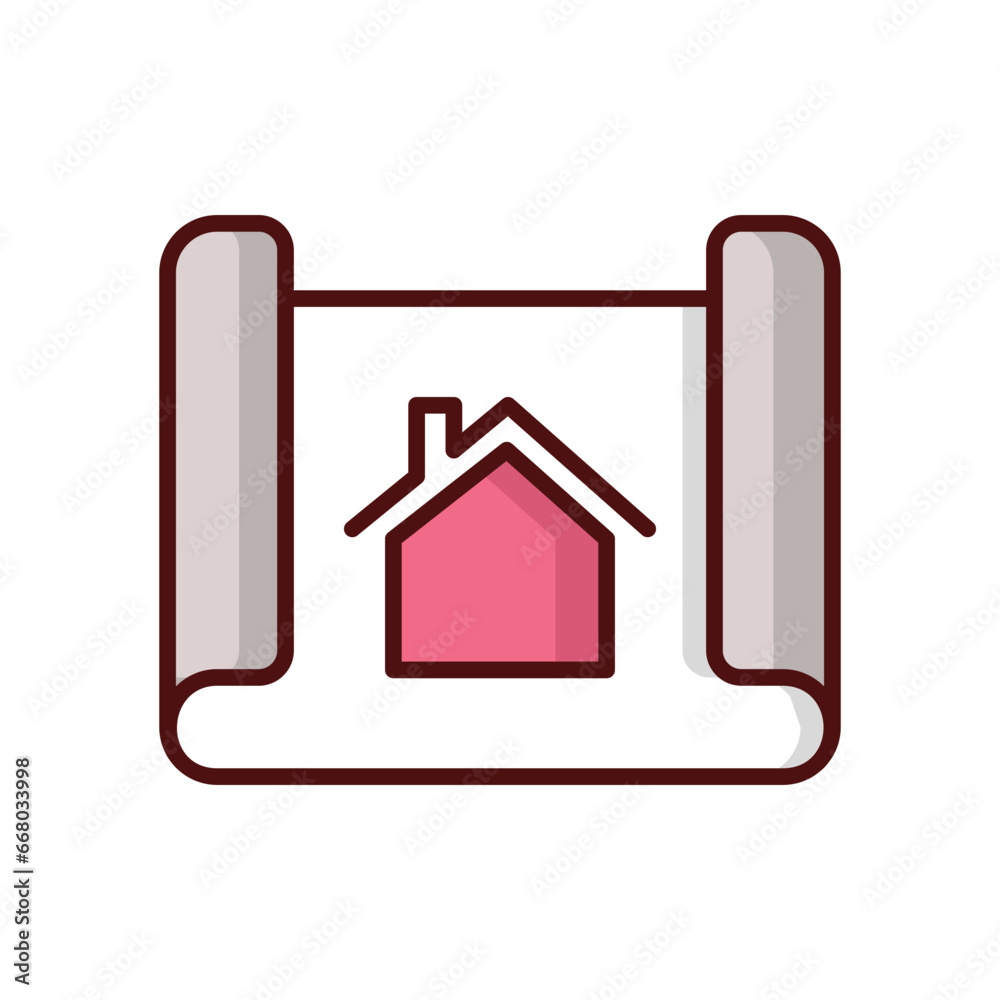 Interior design icon isolate white background vector stock illustration