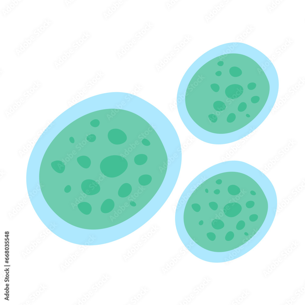 Fototapeta premium dangerous germs bacteria cartoon vector