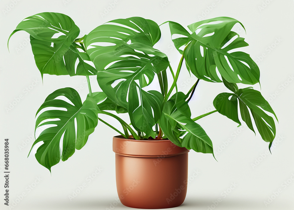 abstract illustration of green plant isolated over white background abstract illustration of green plant isolated over white background