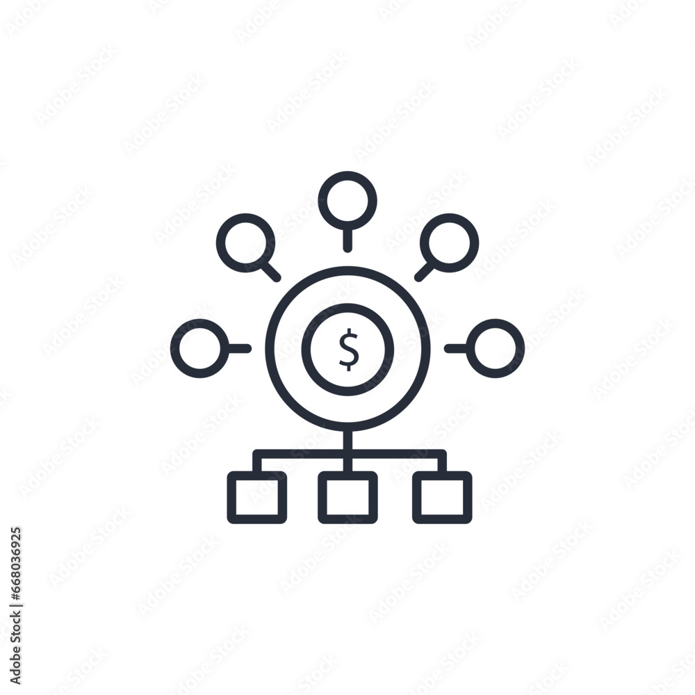 budget icon. vector.Editable stroke.linear style sign for use web design,logo.Symbol illustration. budget icon. vector.Editable stroke.linear style sign for use web design,logo.Symbol illustration.