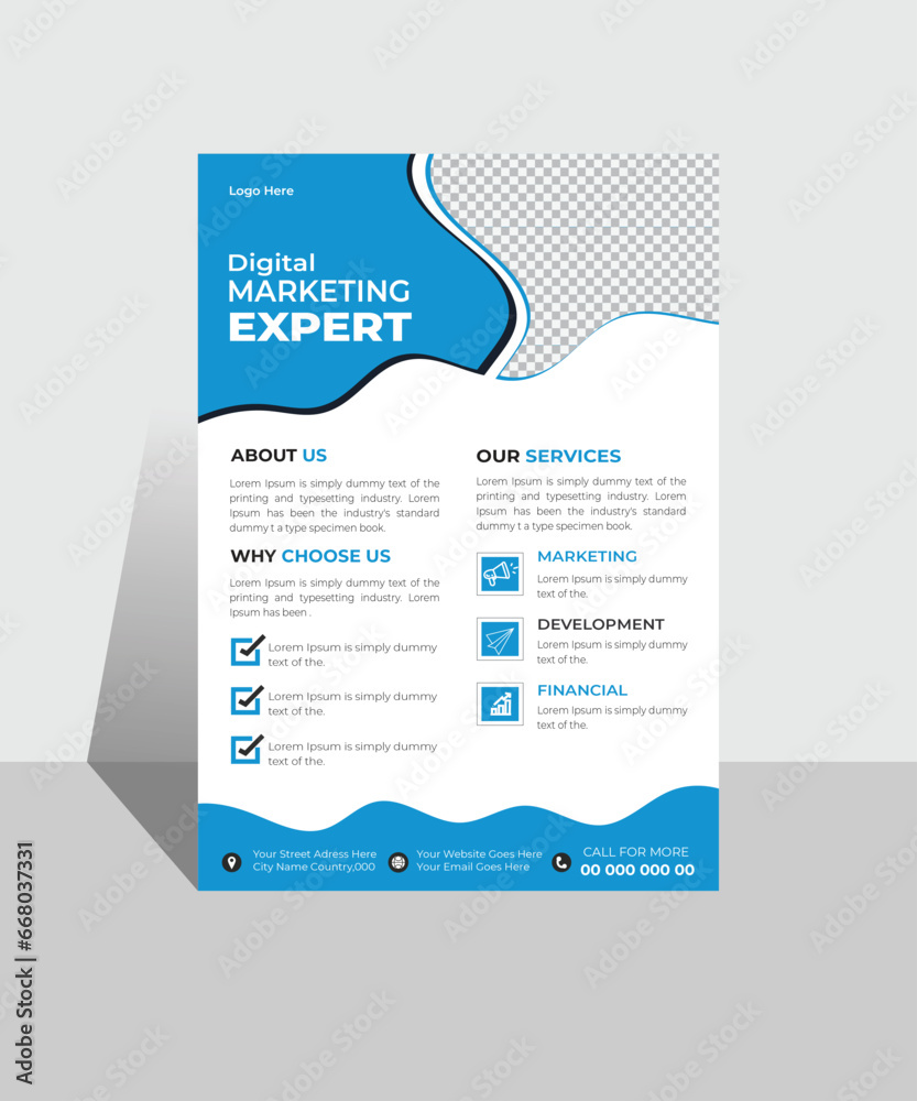 blue business template, Modern design