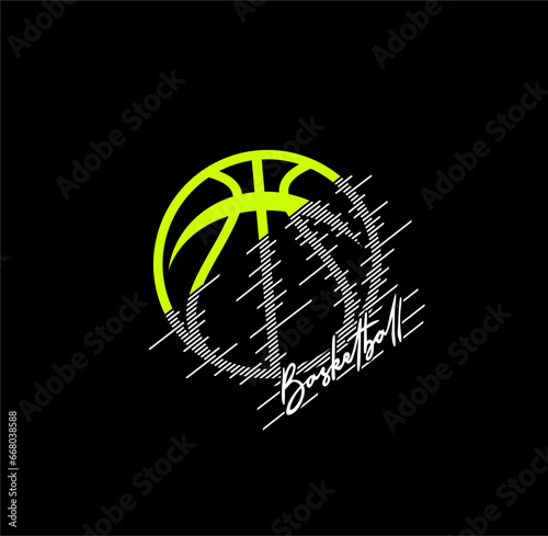 Basketball sport graphic for young design t shirt print.