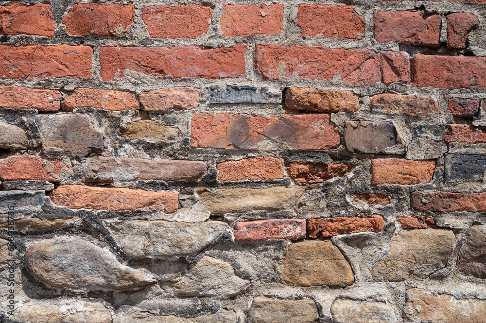 Ancient stone brick wall