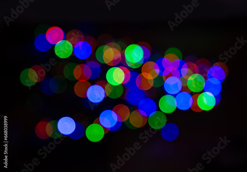 Multicolored blurred bokeh lights