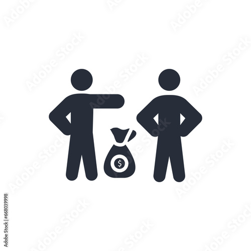 creditors icon. vector.Editable stroke.linear style sign for use web design,logo.Symbol illustration.