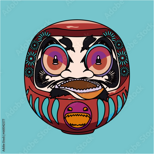 カラフルだるま（colorful Daruma）(ai)