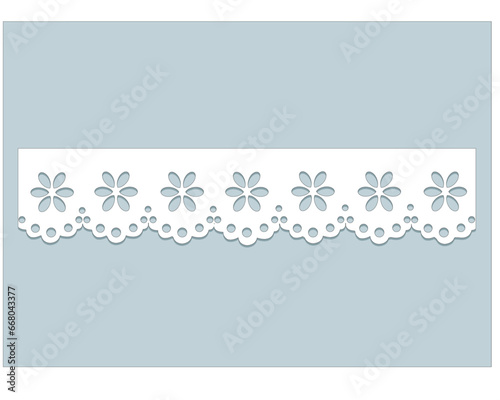 cotton lace scallop design vector