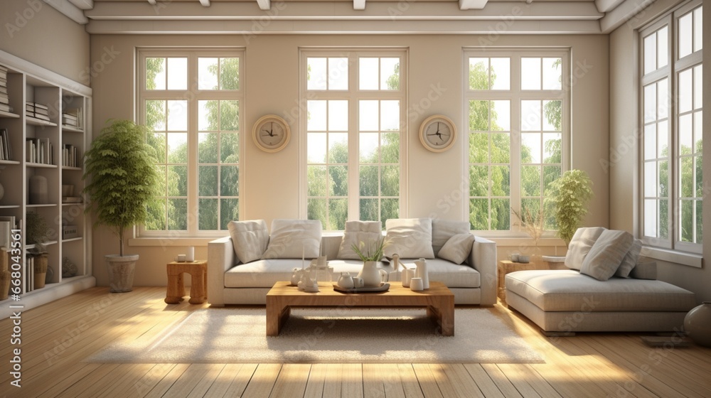 living room interior generated by AI 