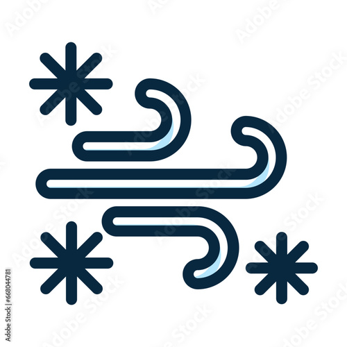 Blizzard Vector Thick Line Filled Dark Colors
