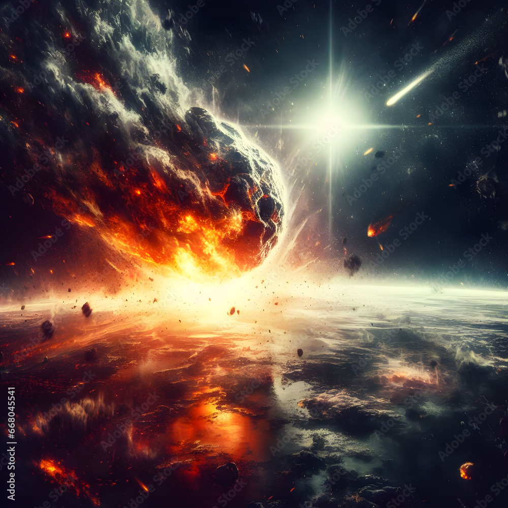 asteroid hitting earth asteroid hitting earth