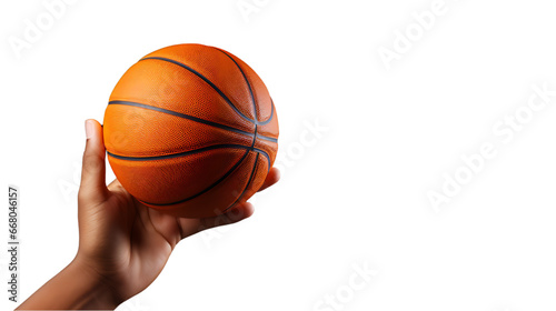 Basketball Spinning Fingertip on Transparent Background Isolated on Transparent or White Background, PNG © The