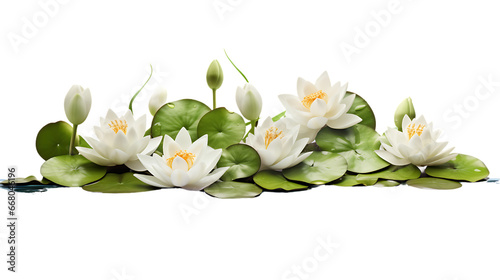 Lily Pads on Transparent Background Isolated on Transparent or White Background, PNG photo