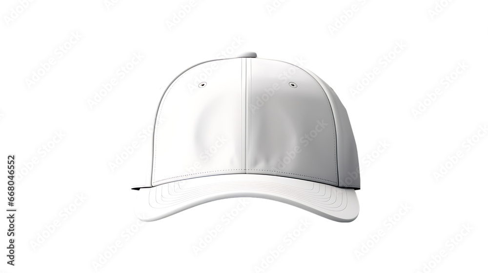 Flat Brimmed Baseball Cap on White Background Isolated on Transparent or White Background, PNG Flat Brimmed Baseball Cap on White Background Isolated on Transparent or White Background, PNG